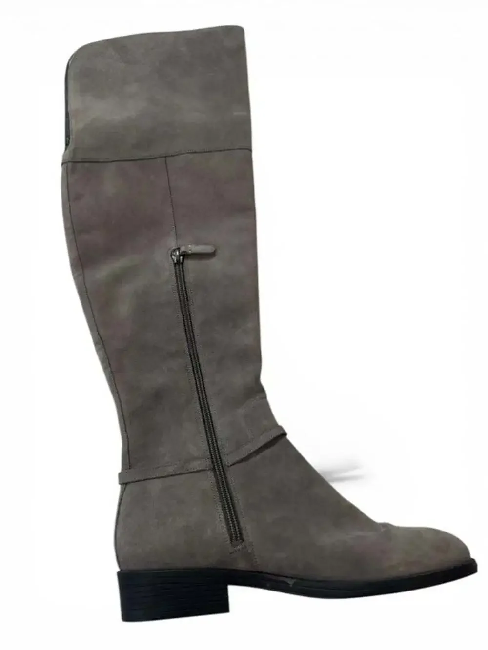 Cole Haan Gray Suede Over Knee Riding Boots Women Zipper Buckle Size 7.5